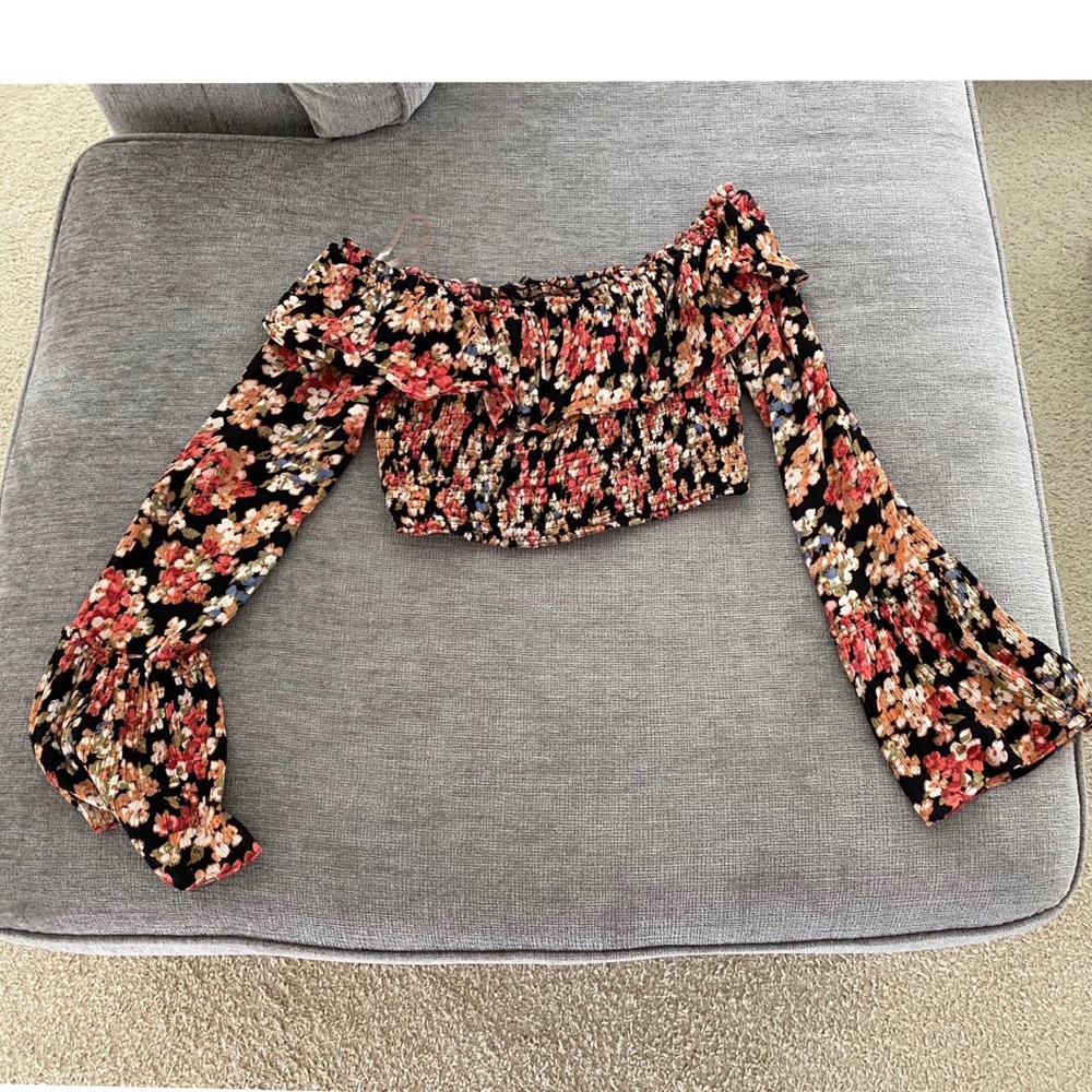 Urban Outfitters cropped off shoulder top